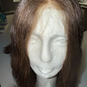 Milano Rich Brown lace top natural Hair Wig